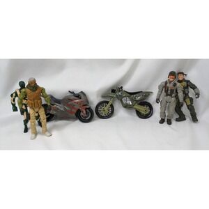 Lanard Action Figure Soldier Lot Motorcycles